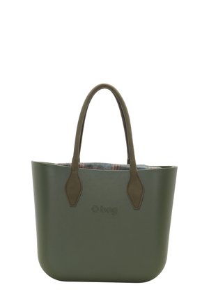 SHOPPER - Shopping bag - army green plain