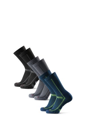 LONG DISTANCE CREW 3 PACK - Chaussettes de sport - black/grey/navy