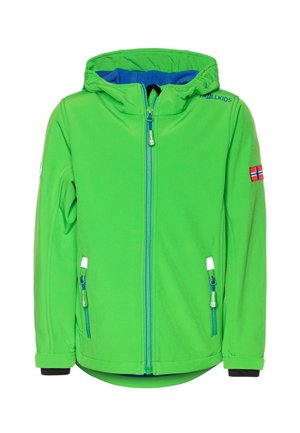 TROLLFJORD UNISEX - Chaqueta softshell - bright green/med blue