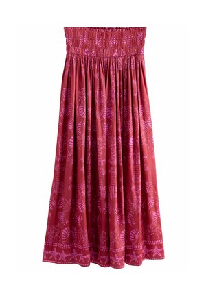 Next GLOSSY PRINTED - Klostuotas sijonas - red pink