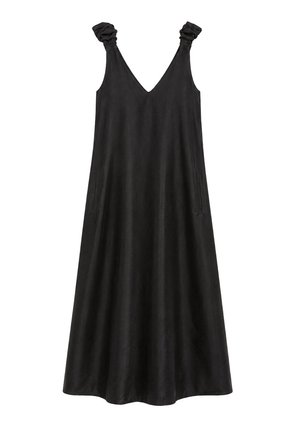 Touché Privé, GATHERED SHOULDER CUPRA GILET - Maxi ruha - anthracite