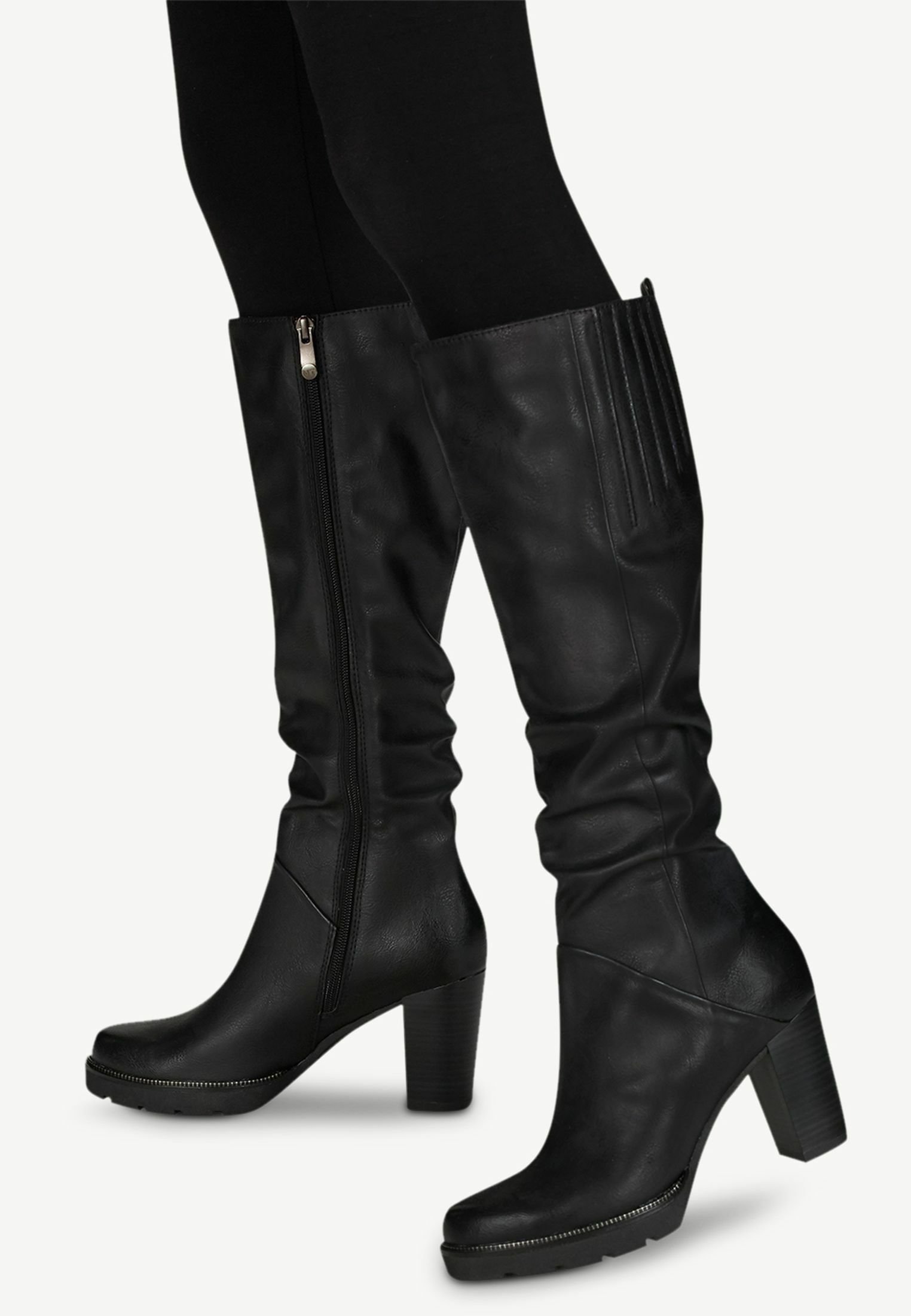 Marco Tozzi STIEFEL - Laarzen met hoge hak - black antic/Zwart - Zalando.be