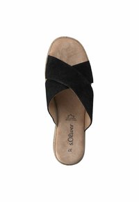 s.Oliver Pantofle na podpatku - black