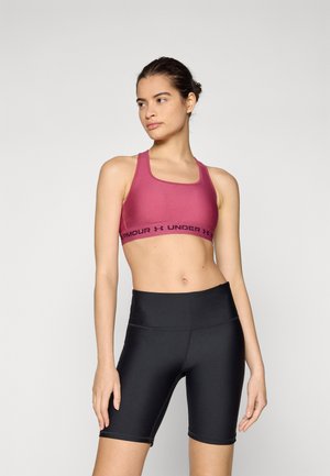 CROSSBACK MID BRA - Sutien sport cu susținere medie - fuchsia dusk/dark maroon
