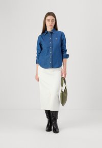 Tommy Hilfiger SKIRT - Pliiatsseelik - ecru