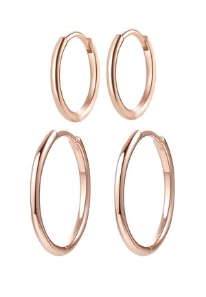 SET OF 4 SLIM HOOP - Oorbellen - rosegoldfarben