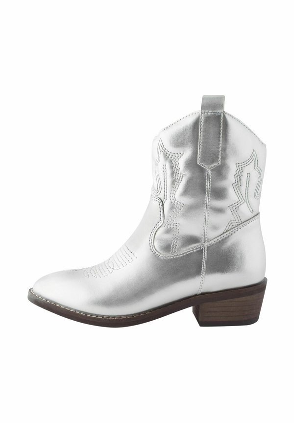 WESTERN- REGULAR FIT – Cowboy-/Bikerboot – silver metallic