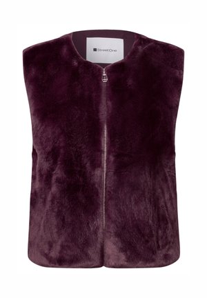 Street One, FAKE-FUR WESTE MIT ZIPPER UND TASCHEN - Veste sans manches - rustic rouge