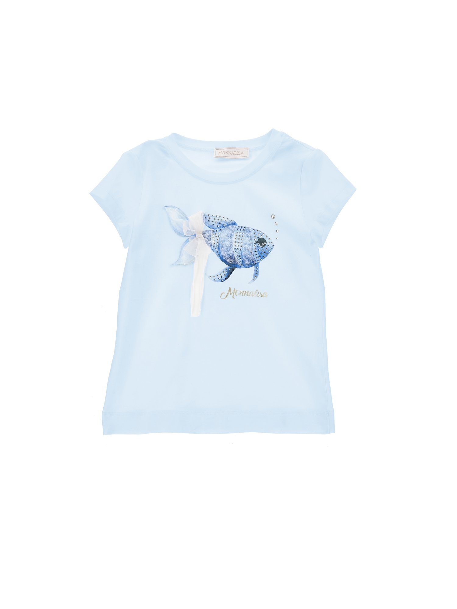 T-shirt Monnalisa Donald Duck - Bleu Et Blanc - Taille 152 (environ 12 Ans) - Occasion Très Bon état