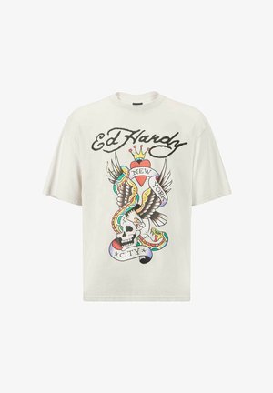 Ed Hardy, T-shirts print - grey