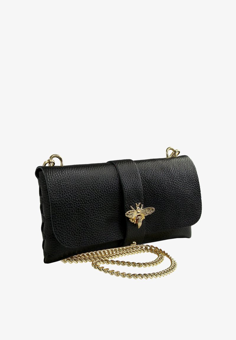 DrachenLeder Clutch - schwarz