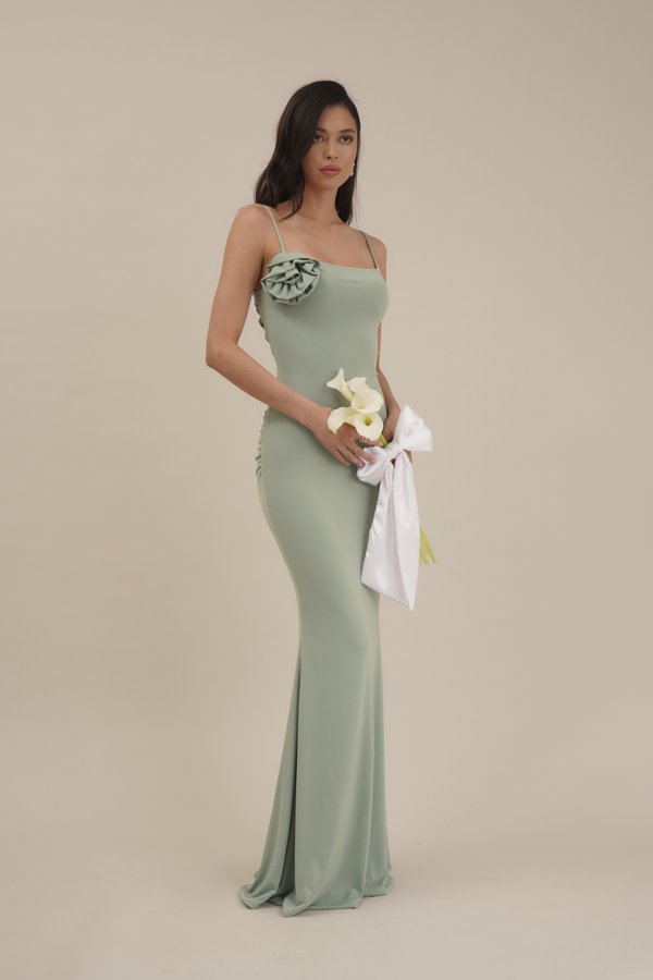 MARY ROSE TIE MAXI - Jersey dress2