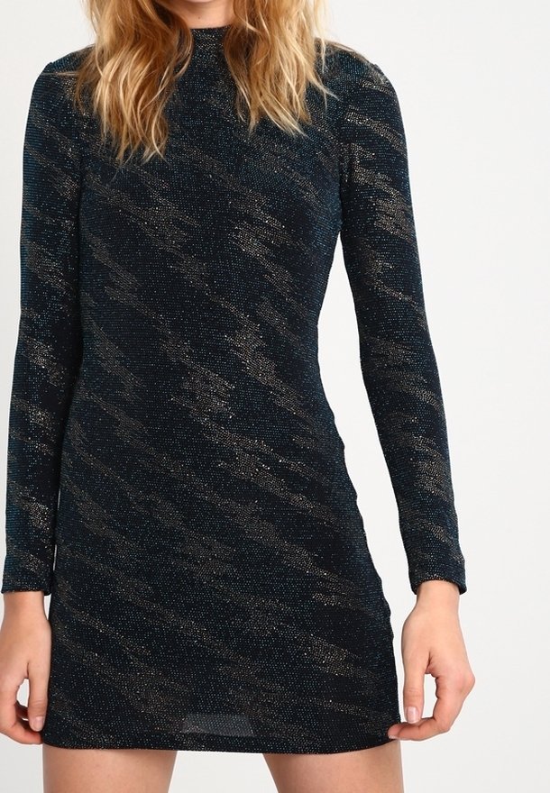 topshop black jumper dress - multi-coloured - (Pre-owned) A Black Man Wore tea length midi dress ensuring a flattering silhouette Size:X-Large (12)