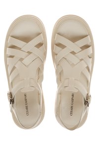 Cesare Gaspari Korkeakorkoiset sandaalit - off white