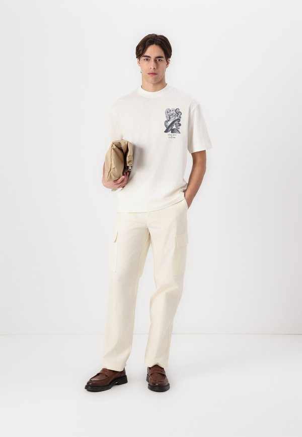 SLH-LOOSE DECLAN - Cargo trousers - egret3