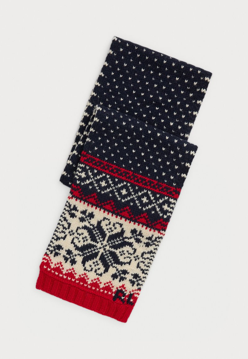 Polo Ralph Lauren PATTERNED WOOL BLEND SCARF - Šalle - navy multi