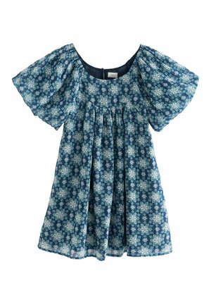 PRINTED PUFF SLEEVE - REGULAR FIT - Vestido informal - blue