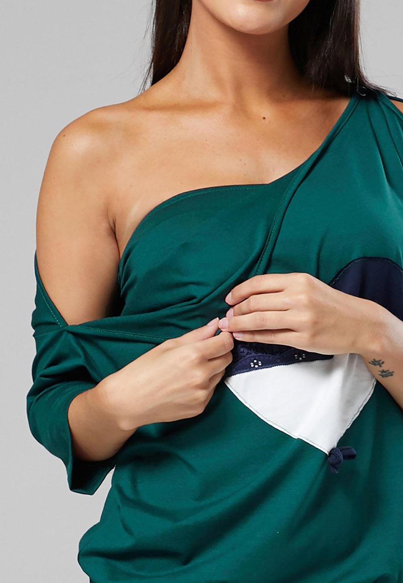 Damen Nachthemden | Chelsea Clark CIĄŻOWA I DO PORODU Nachtwäsche Set green/grün - TD17615 Damen Nachthemden | Chelsea Clark CIĄŻOWA I DO PORODU Nachtwäsche Set green/grün - TD17615