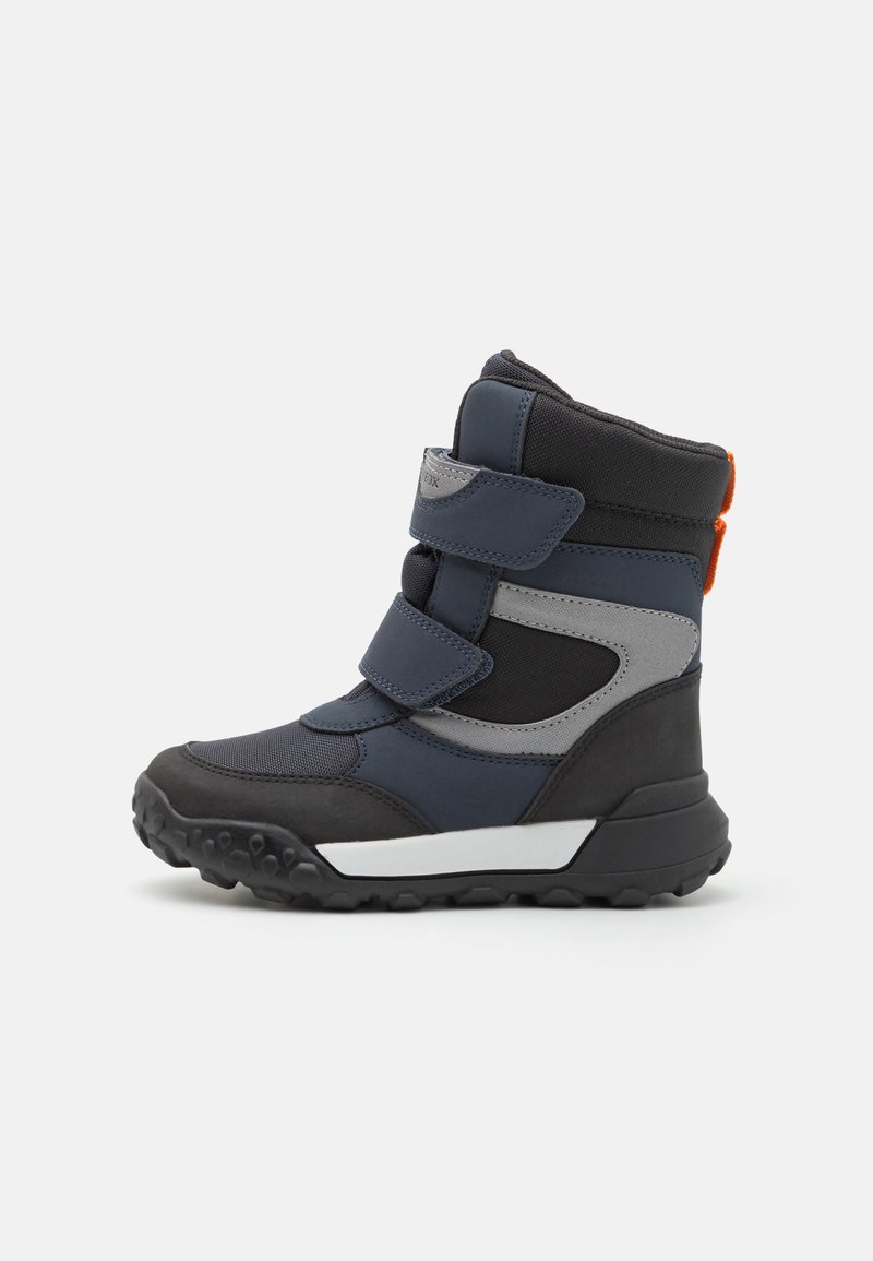 Geox TREKKYUP BOY ABX - Vinterstøvler - navy/silver