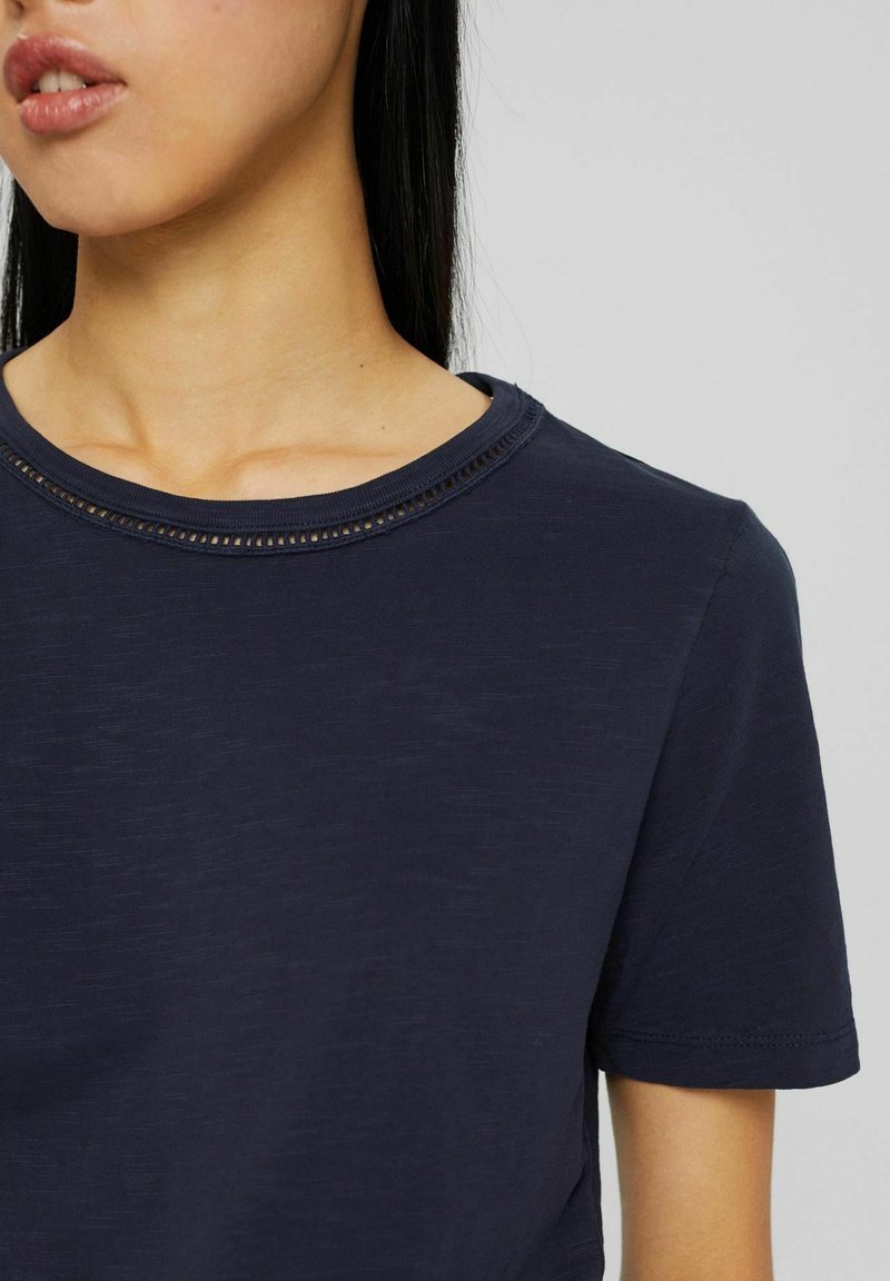 Damen T-Shirts | edc by Esprit T-Shirt basic navy/dunkelblau meliert - HJ24901 Damen T-Shirts | edc by Esprit T-Shirt basic navy/dunkelblau meliert - HJ24901