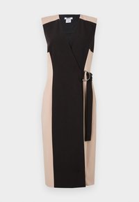 FAUX WRAP RING - Dnevna obleka - black/blush