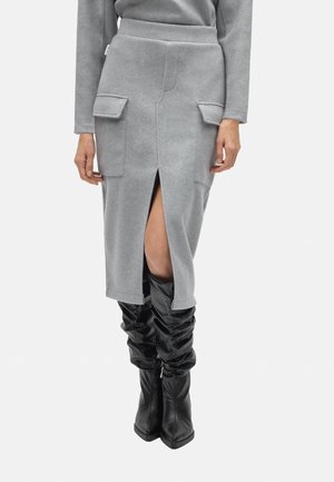 Ysabel Mora, MIDI CÁLIDA ESTILO CARGO - Falda de tubo - grey