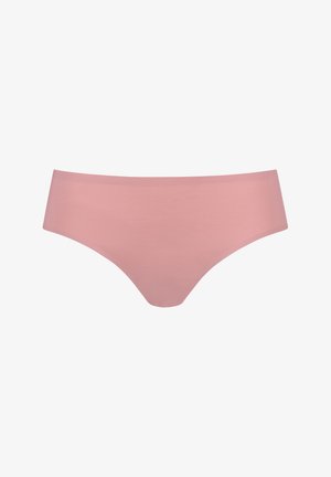 Culotte hipster rose pour femme sans couture, avec une finition lisse et une taille basse.