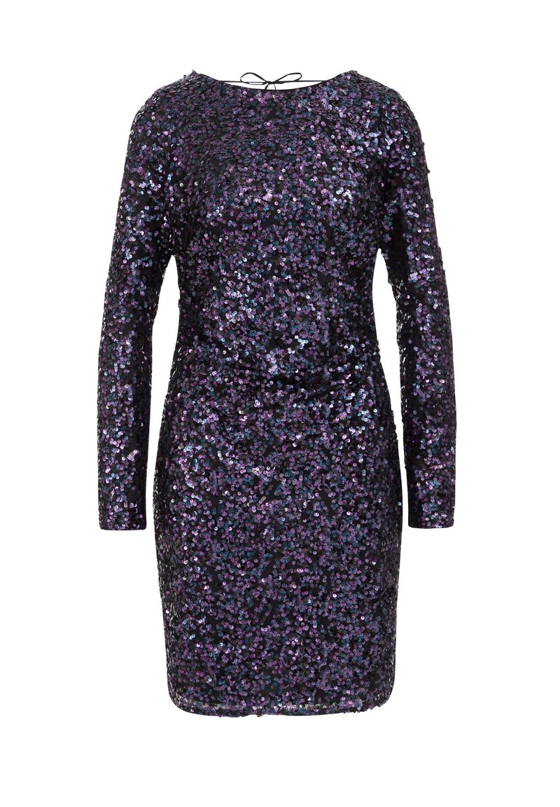 WE Fashion Cocktailjurk donkerpaars WE Fashion Cocktailjurk donkerpaars