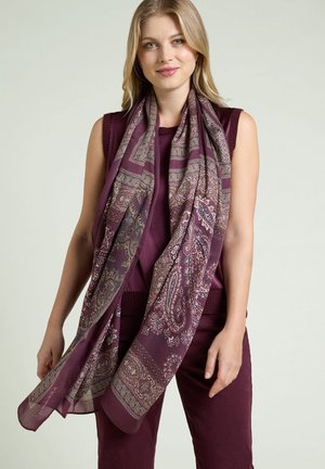 Luisa Viola, SCIARPA-FOULARD CON STAMPA MADRAS (ITALIAN SIZE) - Scarf - bordeaux