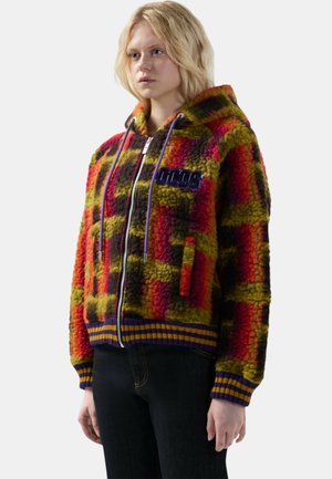 Giacca in pile - red/mustard yellow