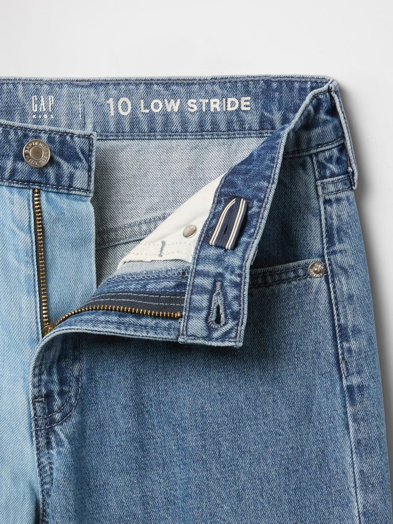 Jean Court Patchwork Bleu Denim Pour Fille - Vitamine Z - Taille 12 - Style Décontracté