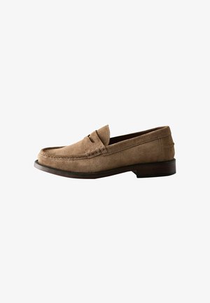 Next, REGULAR FIT - SUEDE LOAFERS - Loafers - stone
