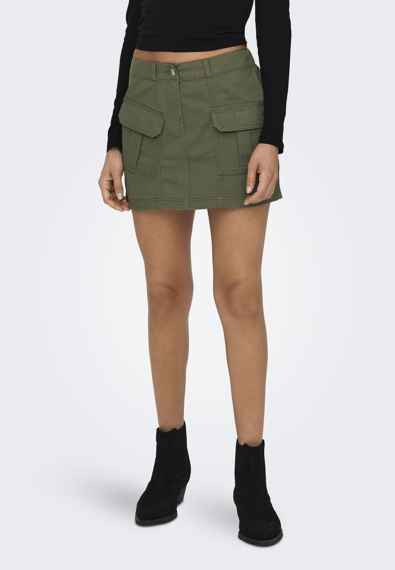 ONLY ONLVALERIE MW MINI CARGO SKIRT PNT - Mini suknja - kalamata