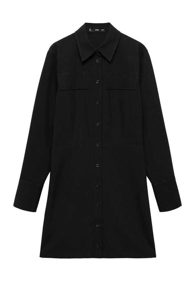 Mango Blousejurk zwart Mango Blousejurk zwart