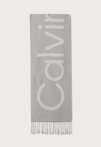 EMBLEM BOLD LOGO FRINGE WOVEN SCARF UNISEX - Fular - formal gray aop