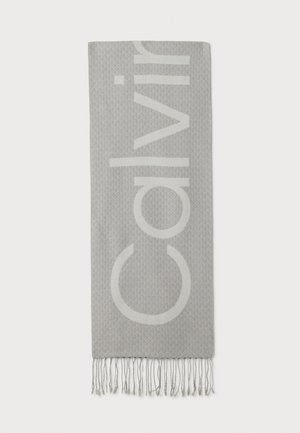EMBLEM BOLD LOGO FRINGE WOVEN SCARF UNISEX - Écharpe - formal gray aop