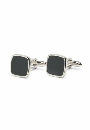 SQUARE - Kalvosinnapit - black and silver coloured
