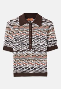 SHORT SLEEVE  - Bluză polo - beige/brown