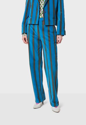 STRIPED - Trousers - navy blue