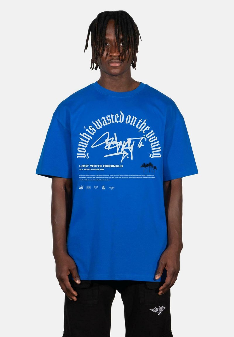 Lost Youth - LY GRAFFITI - T-shirt print - cobalt blue, Vergroten