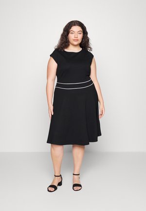 Žerzejové šaty - black/white