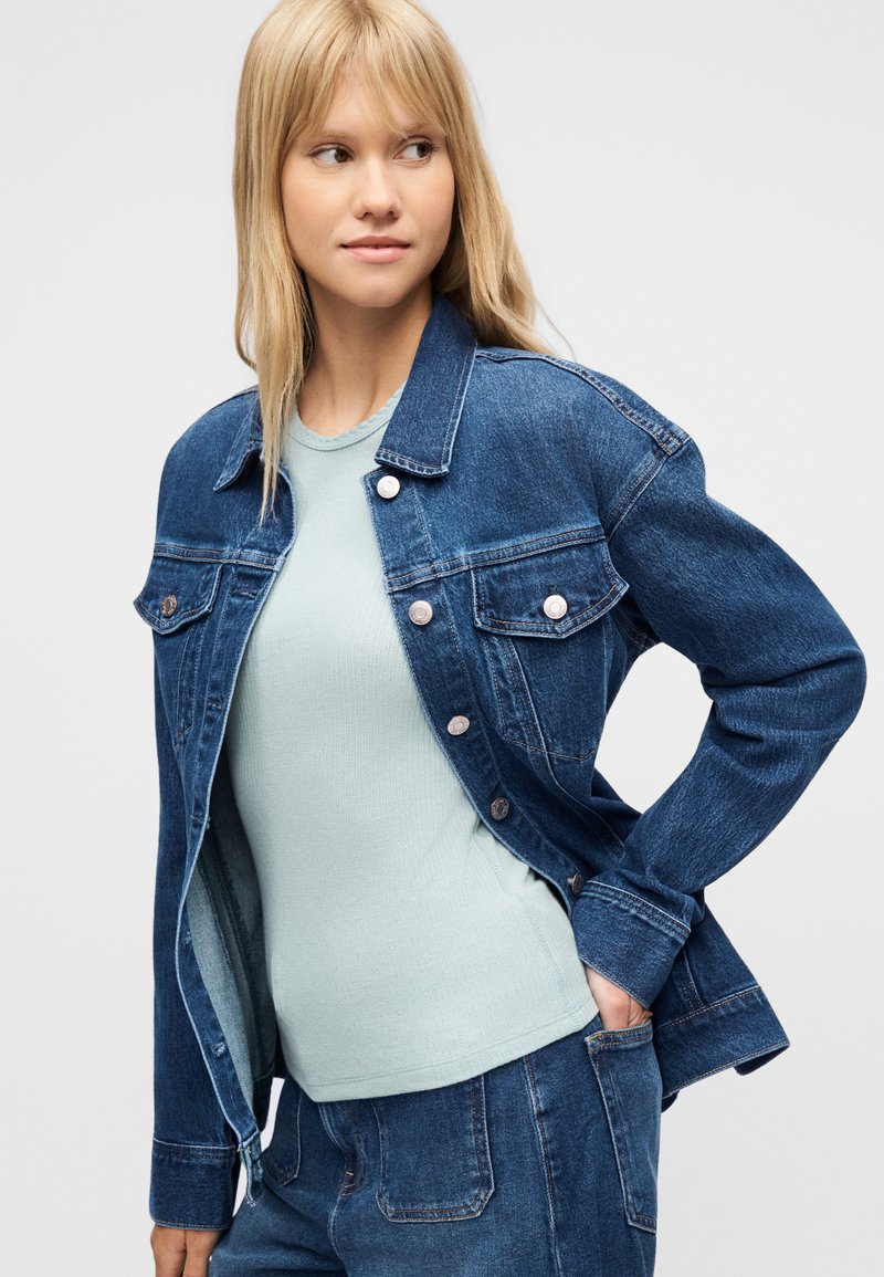 Veste En Laine GAP Pour Femme - Bleu Foncé - Taille S (XS) - Occasion Très Bon état