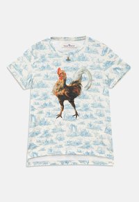 ROOSTER PERU UNISEX - Potiskana majica - toile de jouy blue