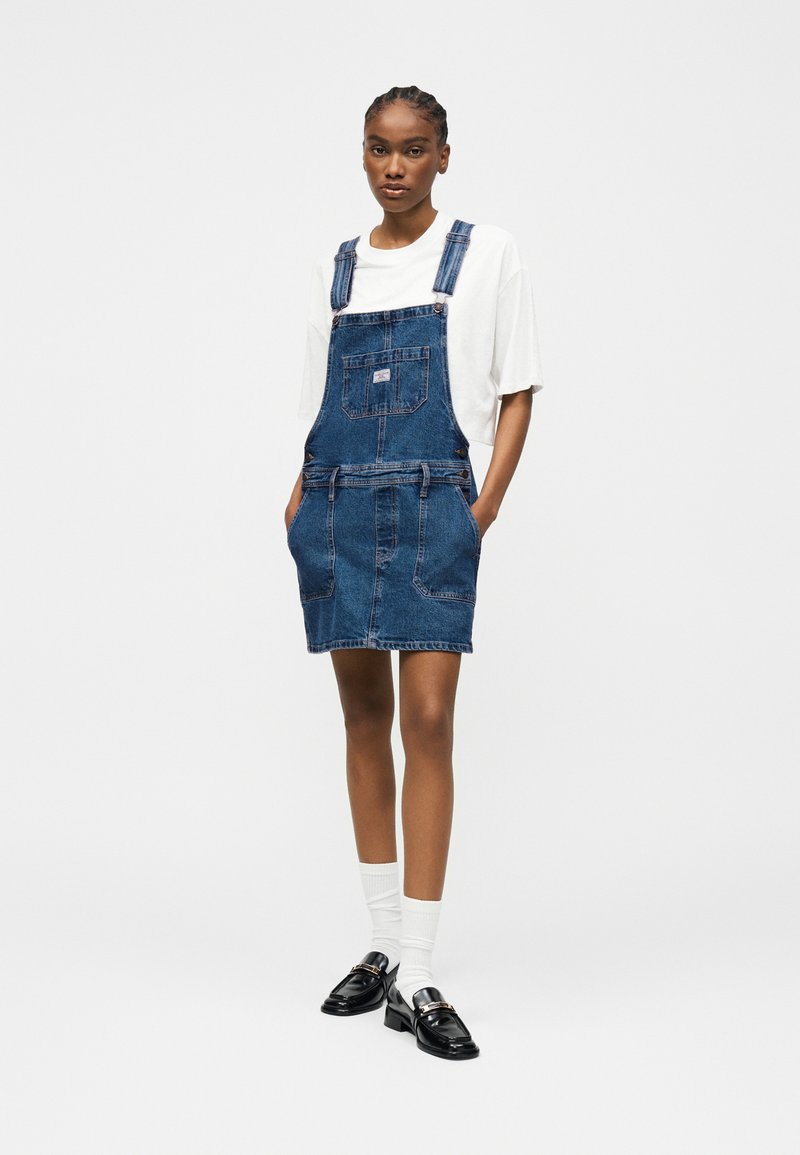 guess denim overall dress Guess Jeans OVERALL DRESS - Denim dress - blue denim