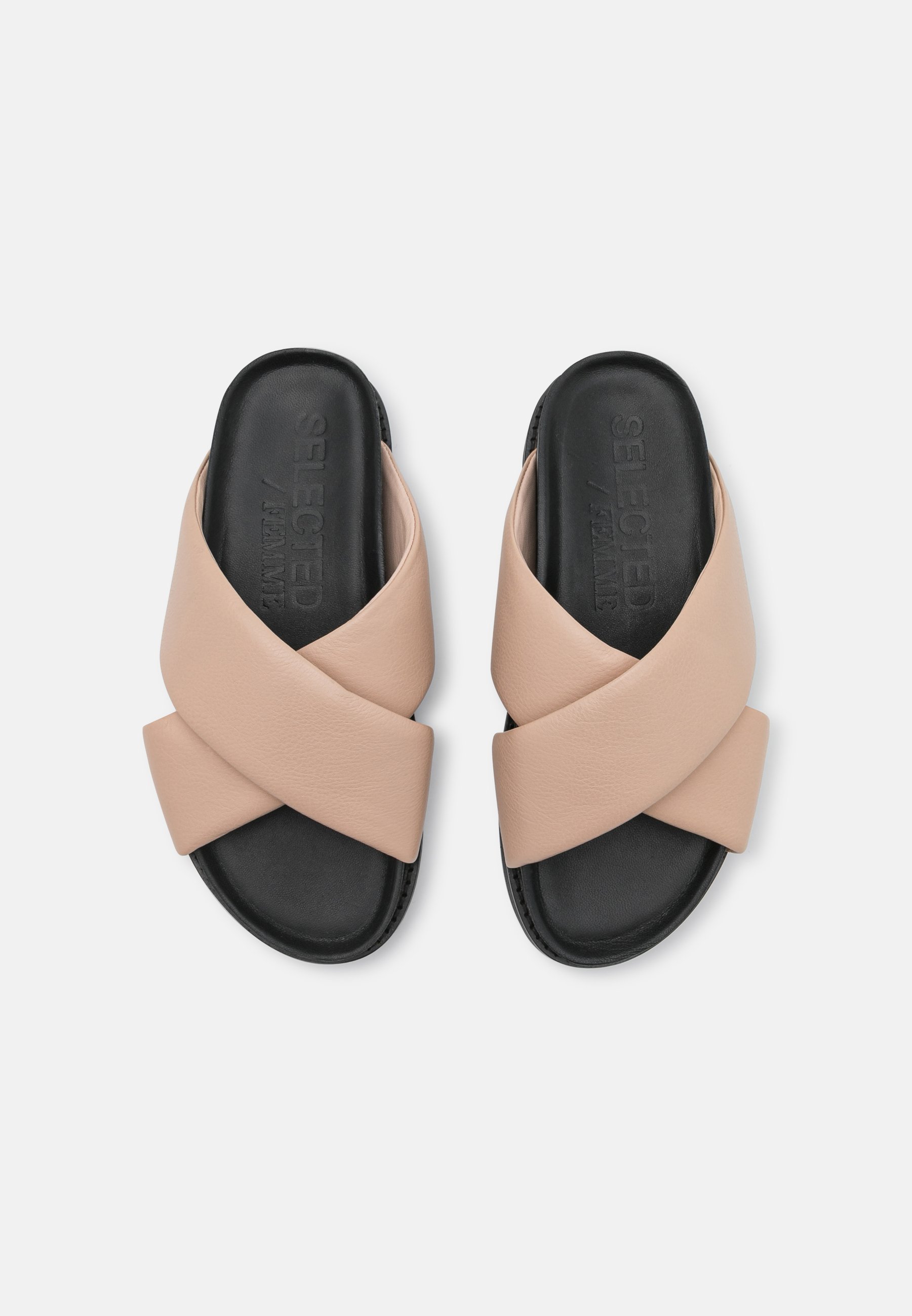 Selected Femme SLFCLEA B - Muiltjes - beige - Zalando.nl