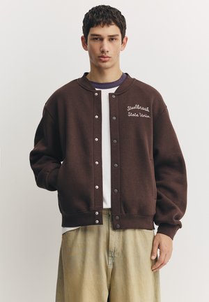 EMBROIDERED  - Sweatjakke - dark brown