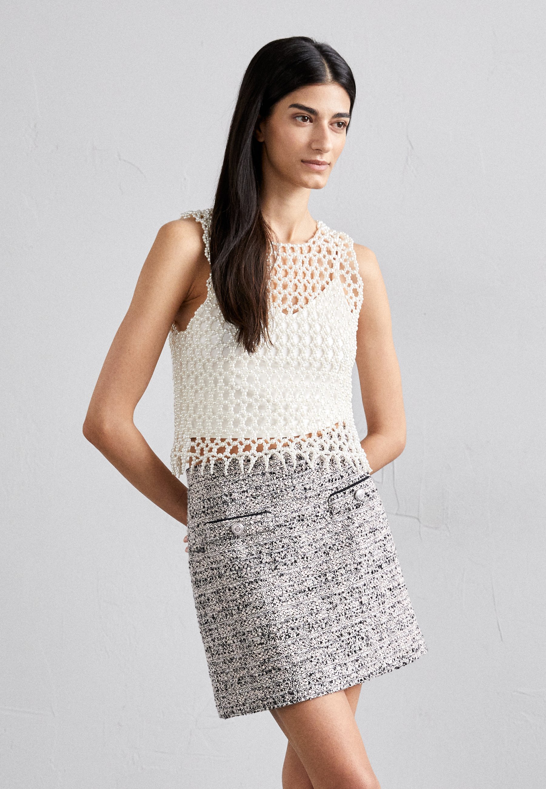 Tunique Haut Maje Crop Top Dos Ouvert Écru - Taille T1 - Occasion Très Bon État