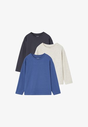 Vertbaudet, VERTBAUDET 3ER-PACK SHIRTS JUNGEN BASIC - Langarmshirt - königsblau