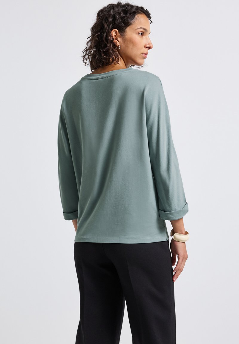 Maglia Manica Lunga Donna Street One – Girocollo Basic In Cotone Modal, Sciancrata, Versatile Per Ufficio O Tempo Libero