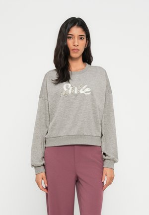 ONLALMA O NECK DETAIL BOC - Sweatshirt - light grey melange